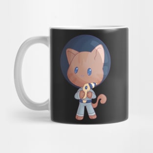 Adorable Space Kitten and Laser Gun Mug